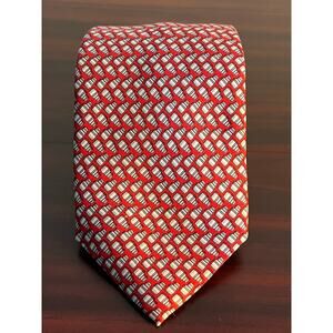 Vineyard Vines Vinson & Elkins Silk Necktie Pink Preppy Spring Wedding Guest